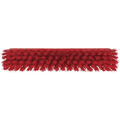 Vikan 31664 Medium Sweep Floor Broom Head, 12-1/4 inch Polyester Bristle, Red - View 2 | Auto Rae-Chem