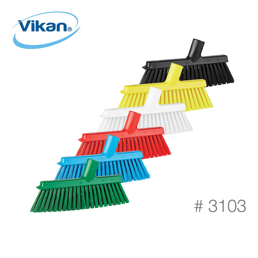 Vikan 3103n Dustpan Broom | Angled Thread Head | 7 Colours