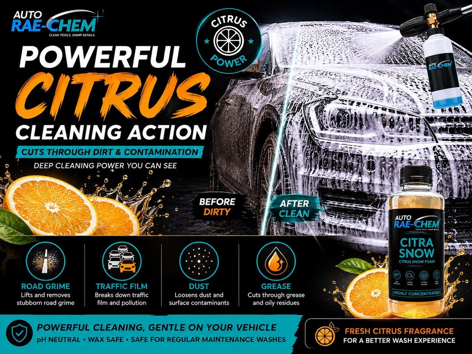 Auto Rae-Chem Citrus Snow Foam 5L Touchless Pre Wash pH Neutral + Free Mitt