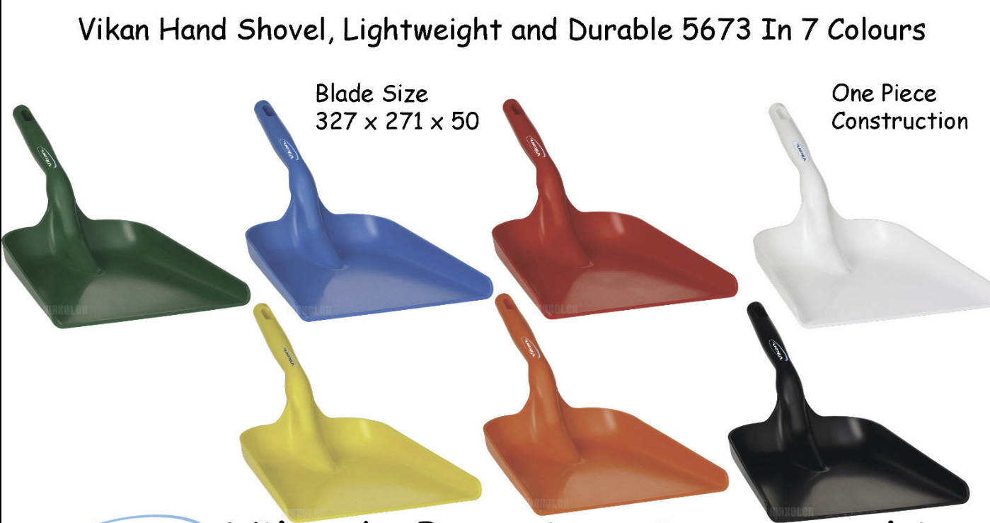 Vikan 5673n Hand shovel, 327 x 271 x 50 mm, 550 mm, choice of colours