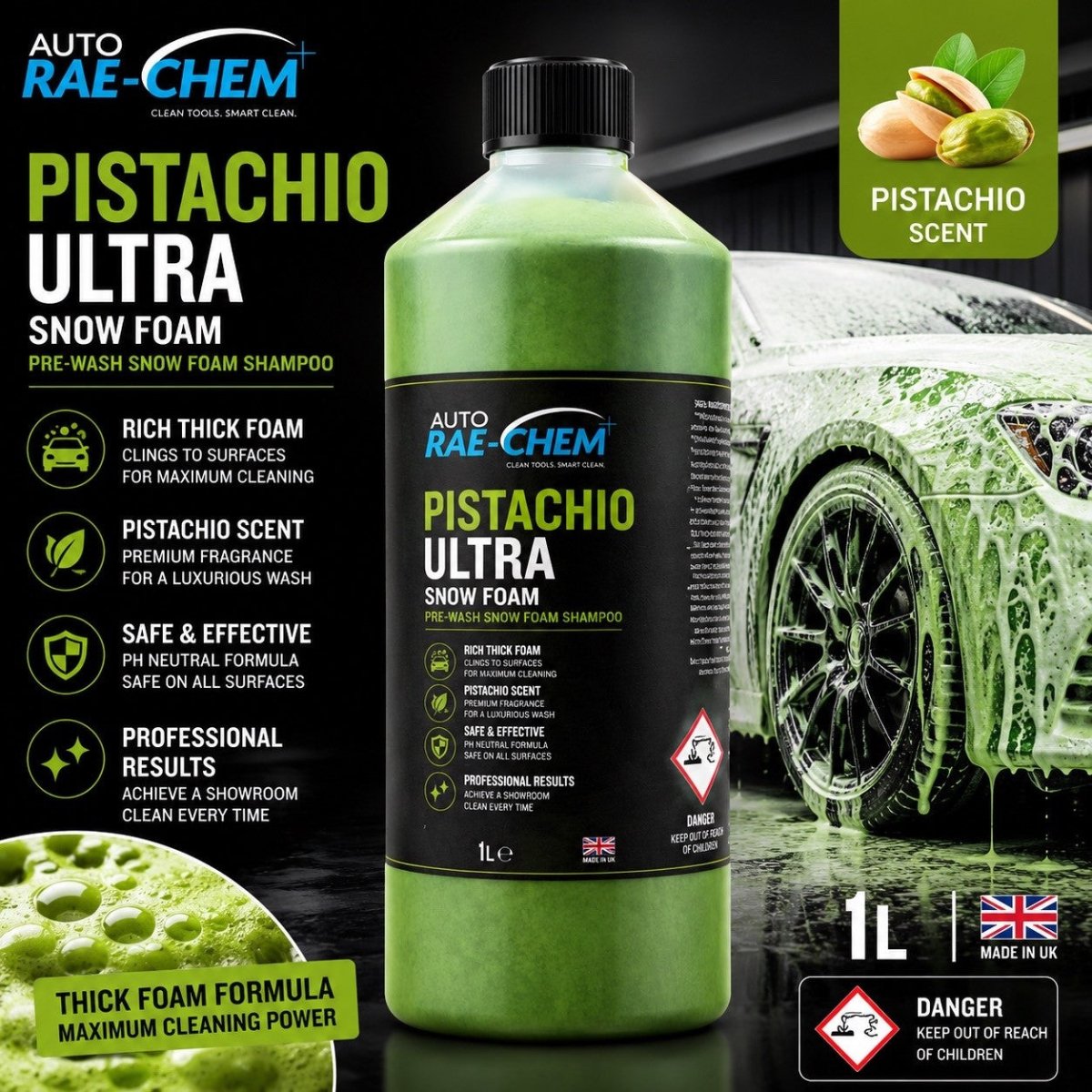 Pistachio Ultra Snow Foam Shampoo – Car Wash & Shine - Auto Rae-Chem