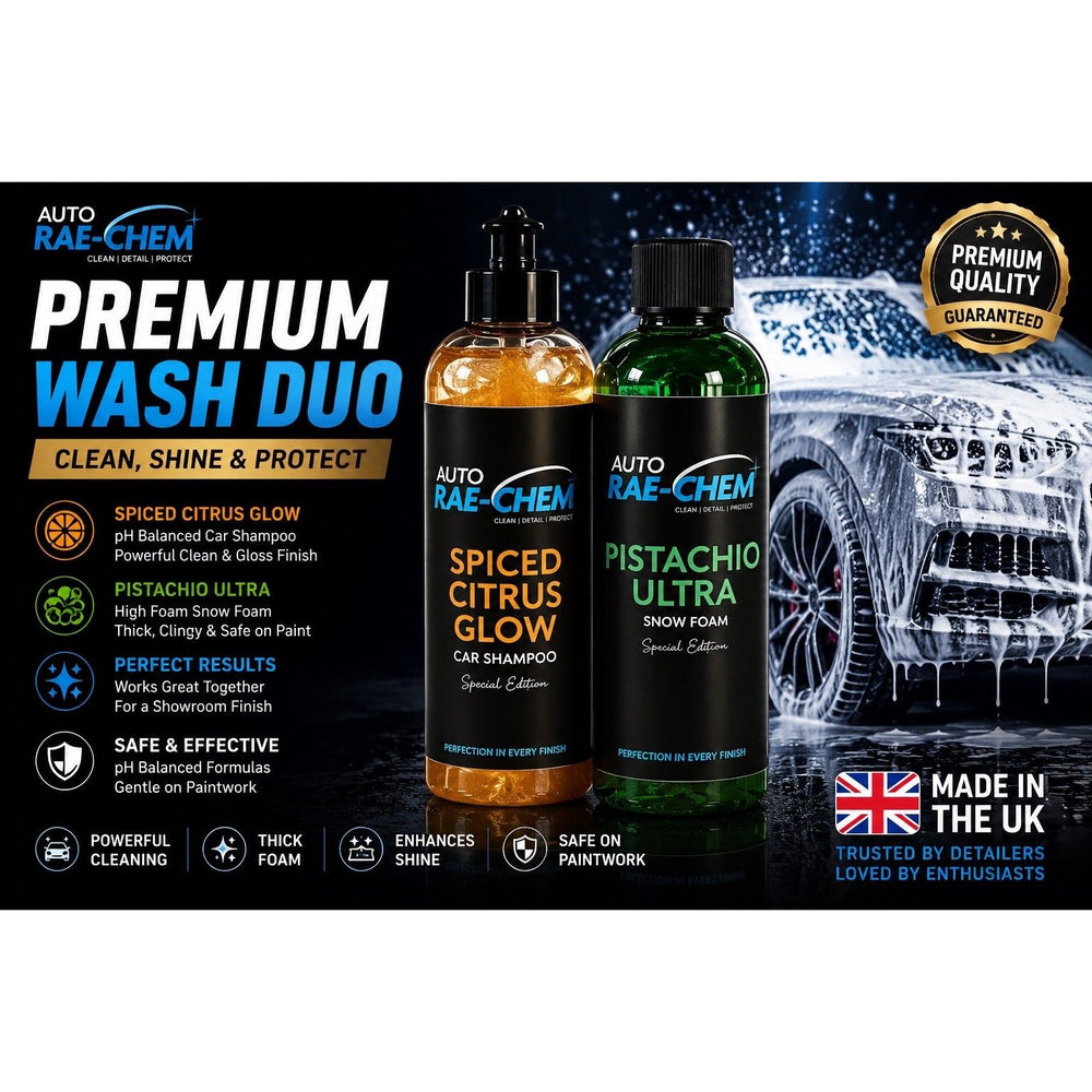 Car Cleaning Kit 500ml Citrus Shampoo Pistachio Snow Foam Auto Rae-Chem