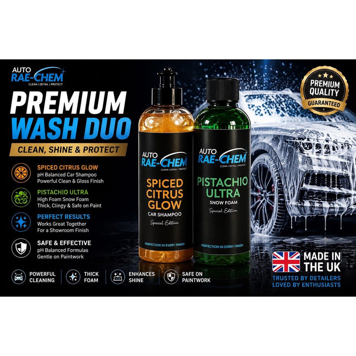 Car Cleaning Kit 500ml Citrus Shampoo Pistachio Snow Foam Auto Rae-Chem