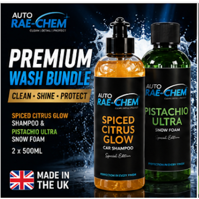 Car Cleaning Kit 500ml Citrus Shampoo Pistachio Snow Foam Auto Rae-Chem