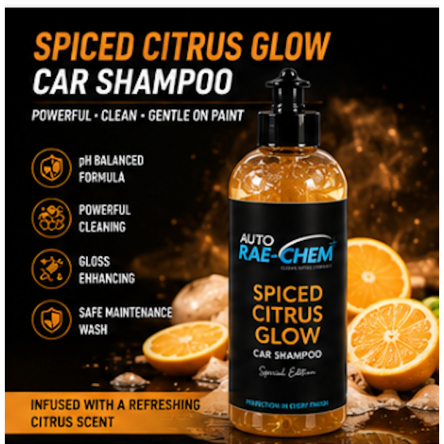 Car Cleaning Kit 500ml Citrus Shampoo Pistachio Snow Foam Auto Rae-Chem