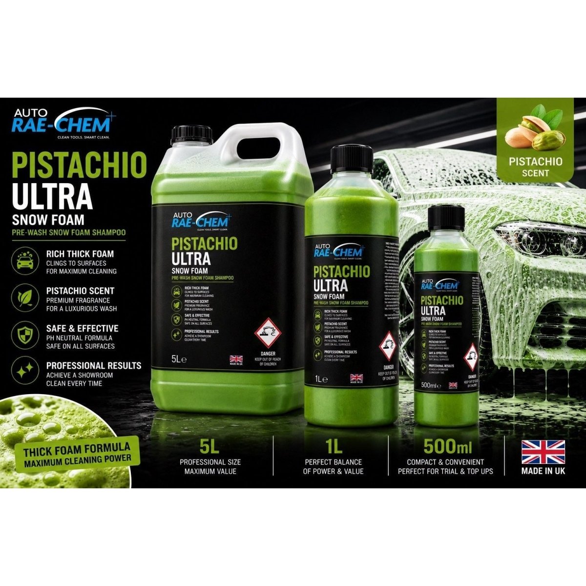 Pistachio Ultra Snow Foam Shampoo – Car Wash & Shine - Auto Rae-Chem