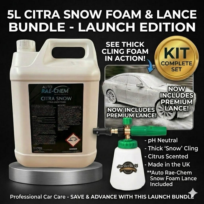 Complete Car Wash Kit – 5L Snow Foam + Foam Lance + Vikan Mitt