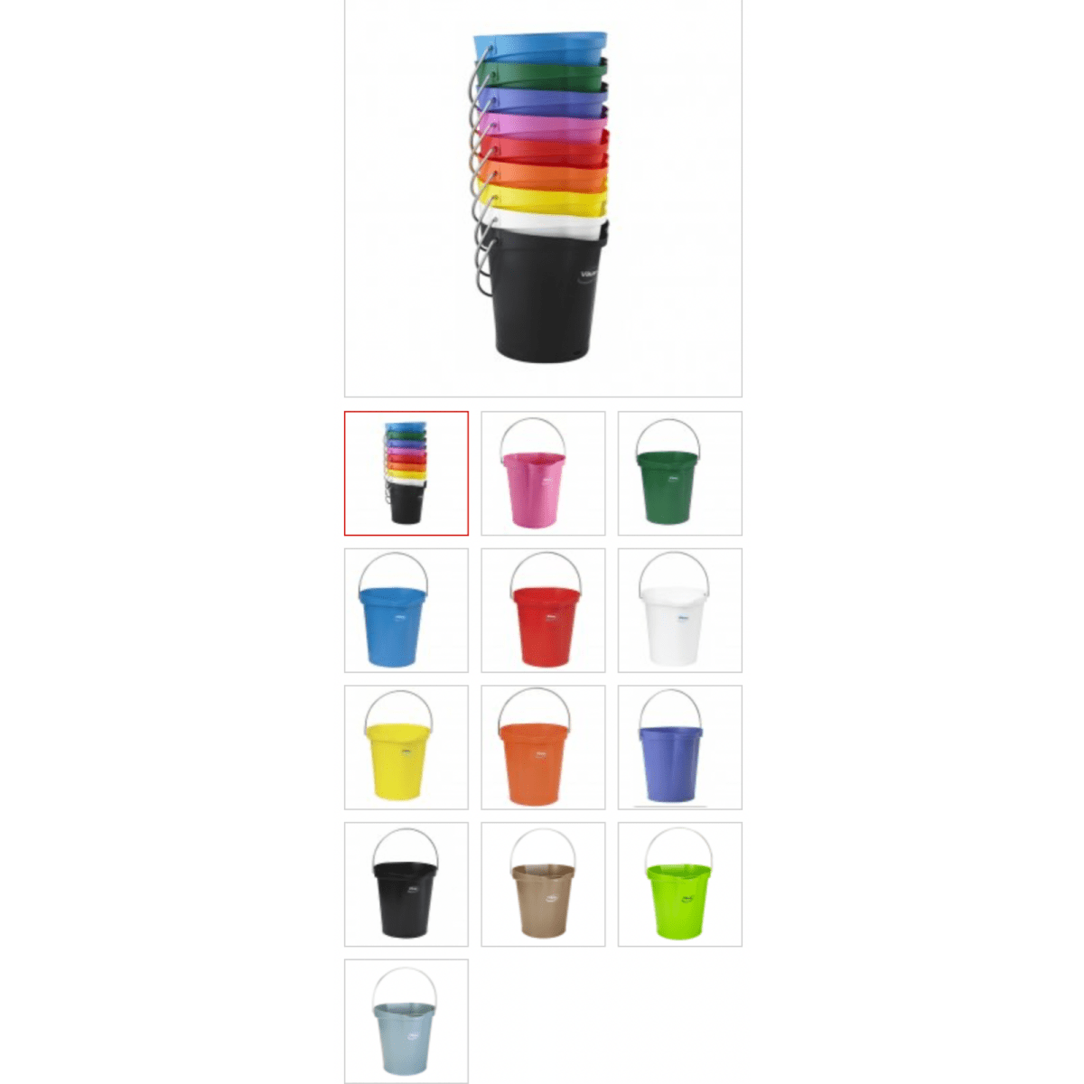 Vikan 5686 Hygiene Bucket 12 Litre Stainless Steel Handle – Colors - Auto Rae-Chem