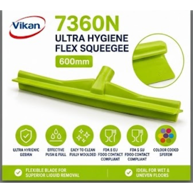 Vikan 7360n Ultra Hygiene Flex Squeegee 600mm Food Grade Cleaner
