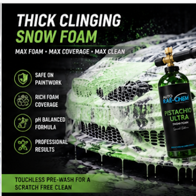 Car Cleaning Kit 500ml Citrus Shampoo Pistachio Snow Foam Auto Rae-Chem