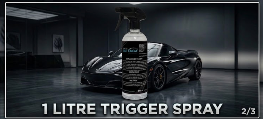 Ceramic SiO2 Quick Detailer Spray Instant Gloss, Hydrophobic Shine & Protect