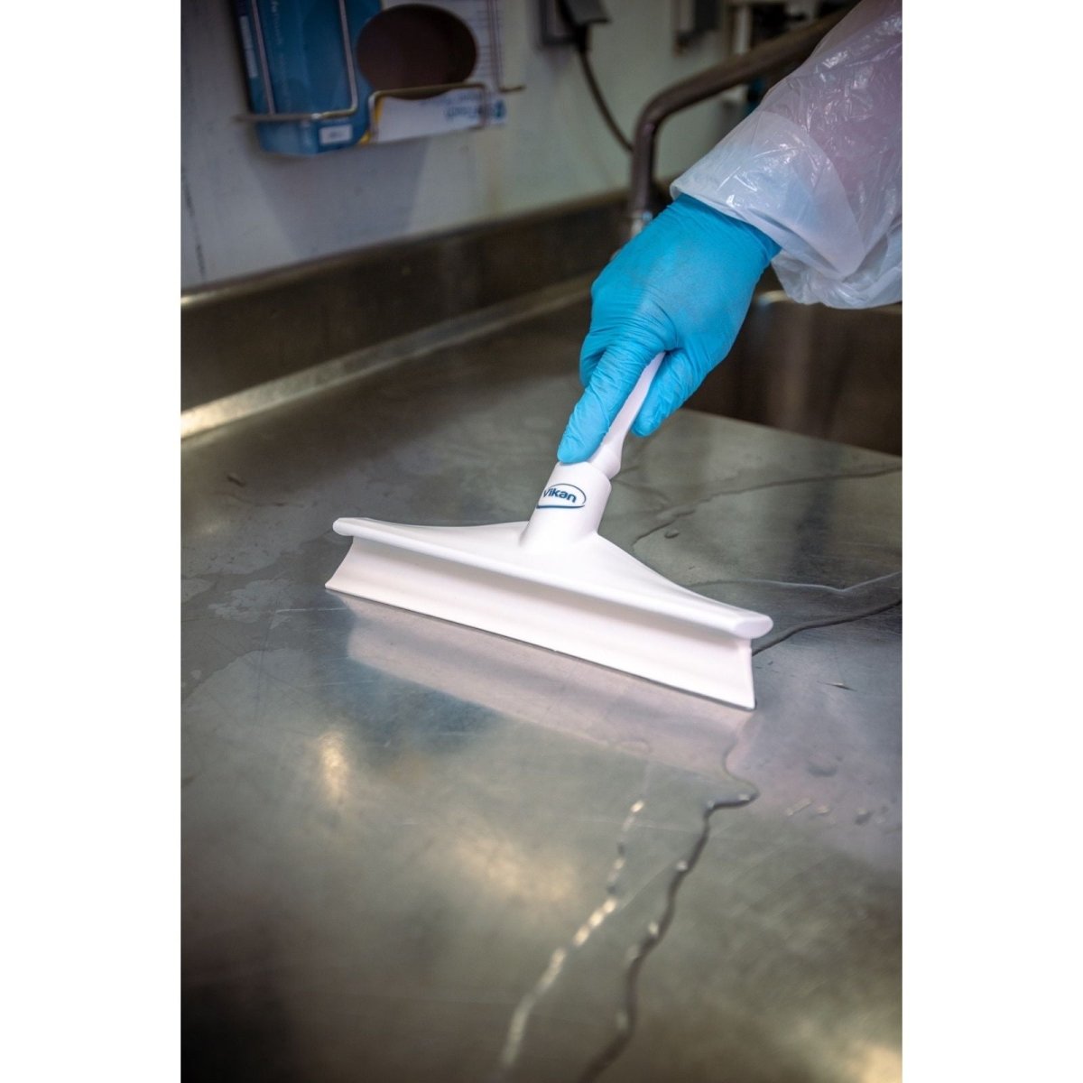 Vikan 7125 Ultra Hygiene Table Squeegee w/Mini Handle, 245 mm choice of color - Auto Rae-Chem