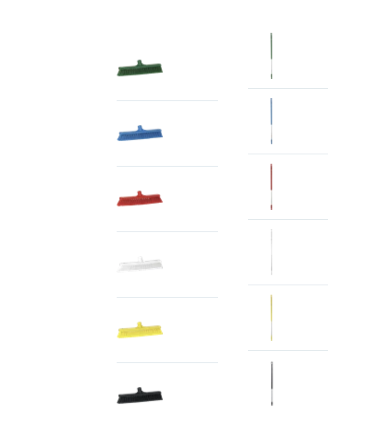 Vikan 3178n Sweeping Broom 410mm Soft Split 6 Colours HACCP Optional Handle