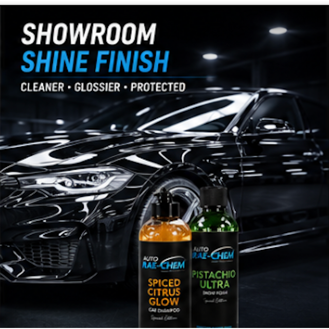 Car Cleaning Kit 500ml Citrus Shampoo Pistachio Snow Foam Auto Rae-Chem
