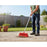 Outdoor Garden Broom Yard Brush Sweeper Head with Handle and Stiff Hard Bristle