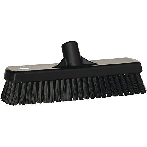 Vikan 70609 Deck Scrub, 11-3/4" Polyester Bristle, Black