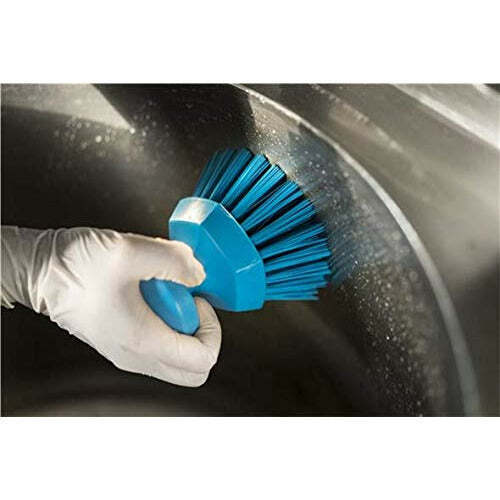 Vikan 38853 Hand-Held Scrub Brush, Polypropylene, Polyester Bristle, 110mm