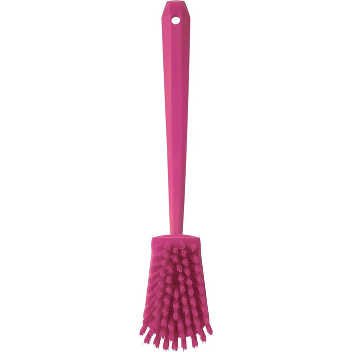 Vikan 41861 Washing Brush with long handle, 415 mm, Hard, Pink