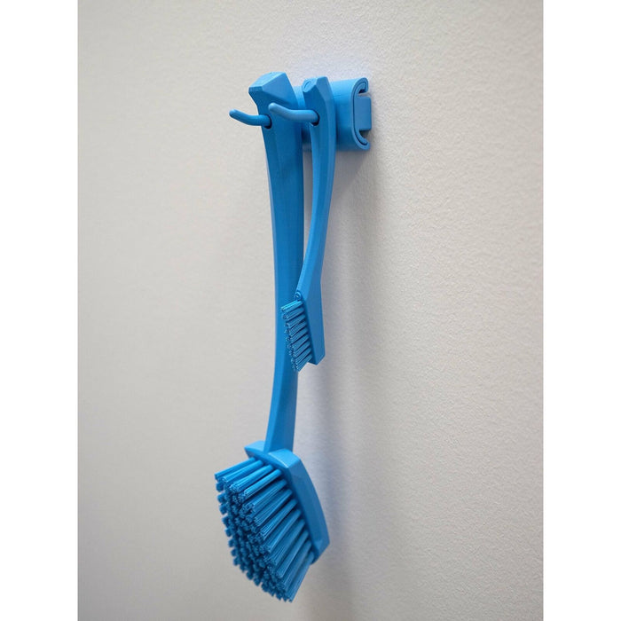 Hygienic Wall Bracket, Double Hook Module, Green