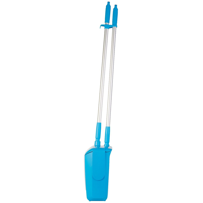 Vikan 56653 Dustpan set, closable with broom, 350 mm, Medium, Blue