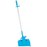 Vikan 56653 Dustpan set, closable with broom, 350 mm, Medium, Blue