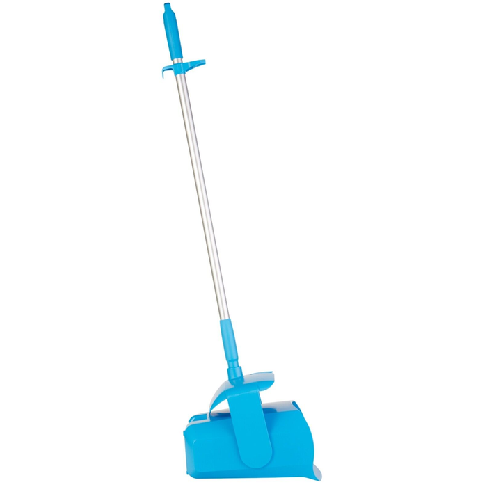 Vikan 56653 Dustpan set, closable with broom, 350 mm, Medium, Blue
