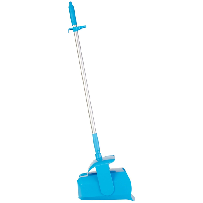 Vikan 56653 Dustpan set, closable with broom, 350 mm, Medium, Blue