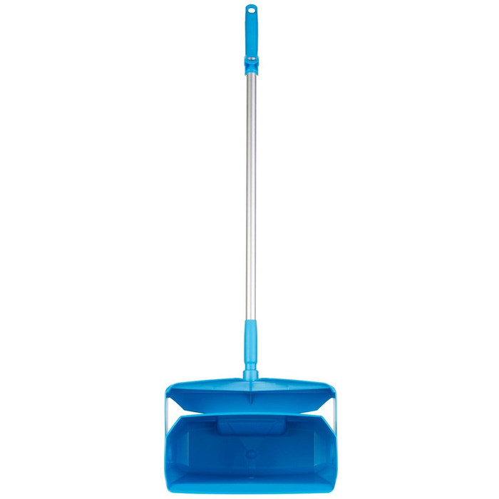 Vikan 56653 Dustpan set, closable with broom, 350 mm, Medium, Blue