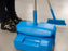 Vikan 56653 Dustpan set, closable with broom, 350 mm, Medium, Blue