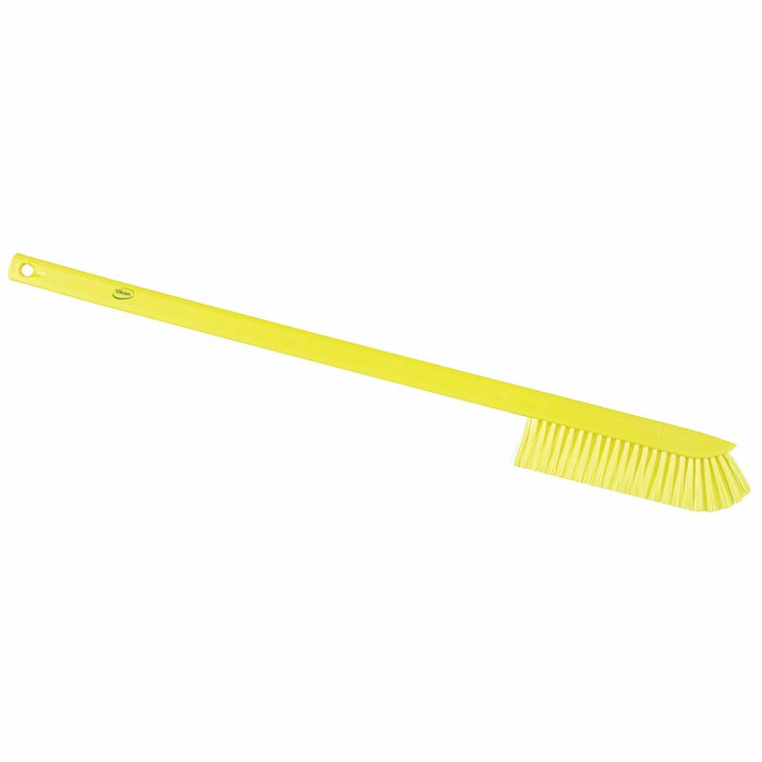 Vikan 41976 Ultra-Slim Cleaning Brush with Long Handle, 600 mm, Medium, Yellow