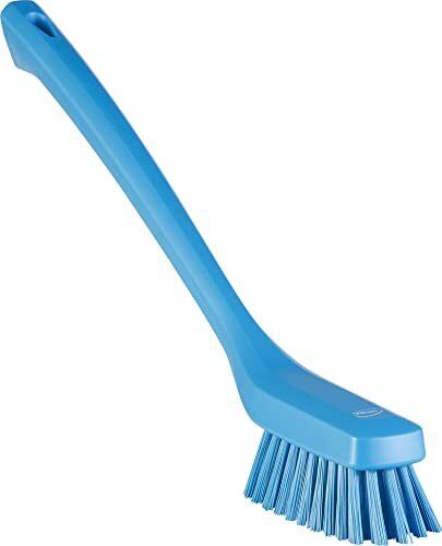 Vikan Narrow Long Handle Brush, Polypropylene Block, Blue, One Size