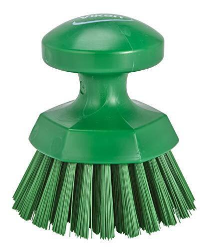 Vikan Round Hand-Held Scrub Brush/Keg Brush, Polypropylene, Polyester Bristle,