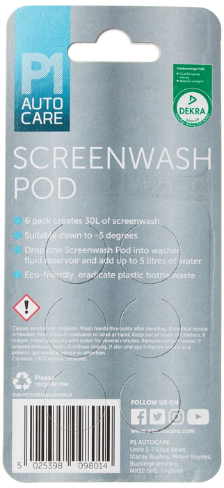 P1 Autocare Screenwash Pod - 6 Pack