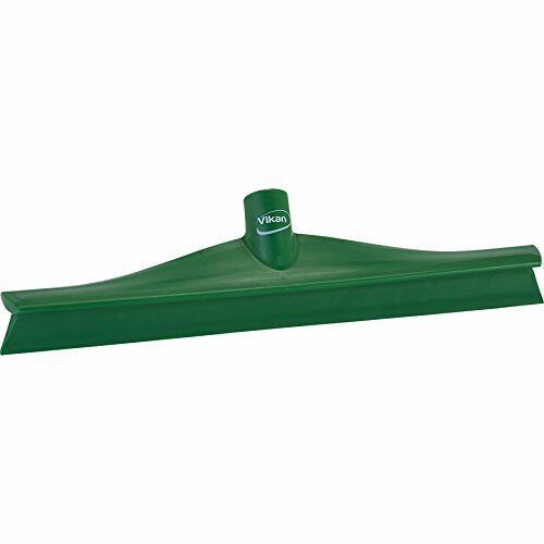 Vikan 71402 Rubber Polypropylene Frame Single Blade Squeegee, 16", Green