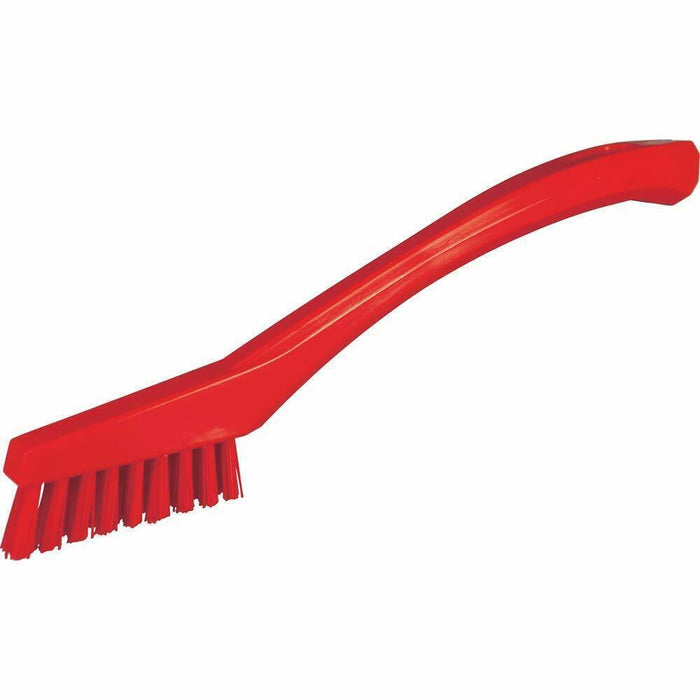 Vikan 44014 Very Hard Detail Brush, Red, 205mm Length, 20mm Width, 40mm Height