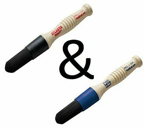 Set of 2: Atlasta Tria Loy Soft Tip and 1x Pair Atlasta Tria Loy Standard Brush. Chemistry Essis Tent, Acid, Durable. Absolute Professional Quality