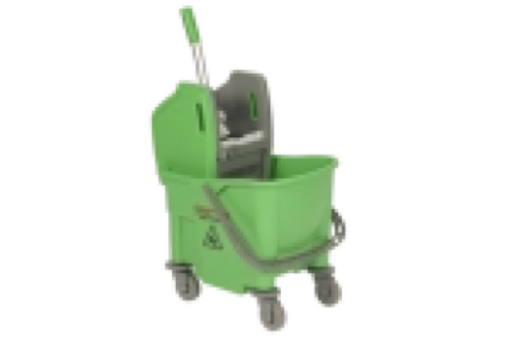 Vikan Bucket on Wheels & Wringer, 25 Litre, Green