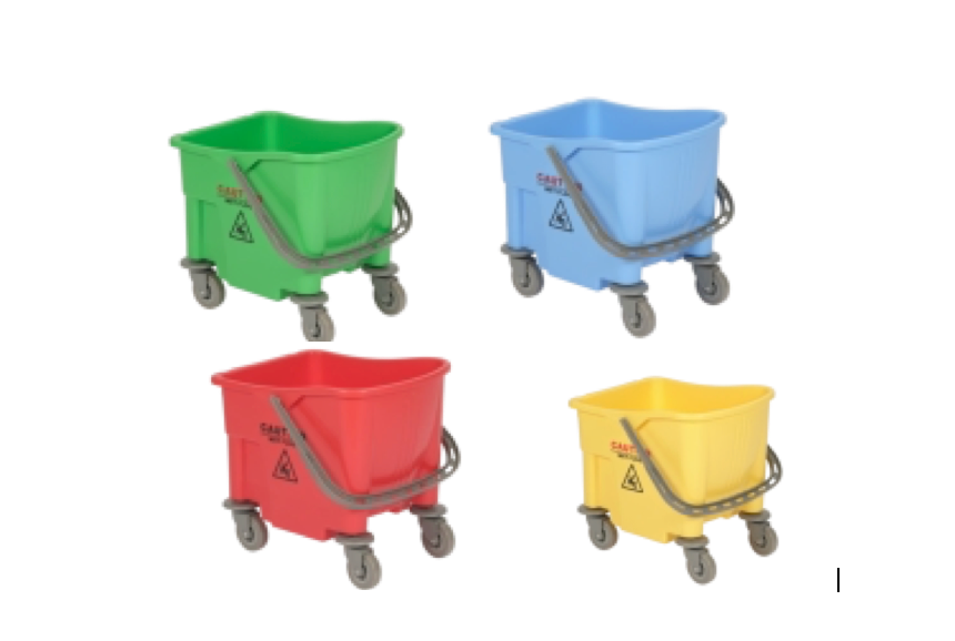 Vikan Bucket on Wheels, 25 Litre, Choice of 4 colour