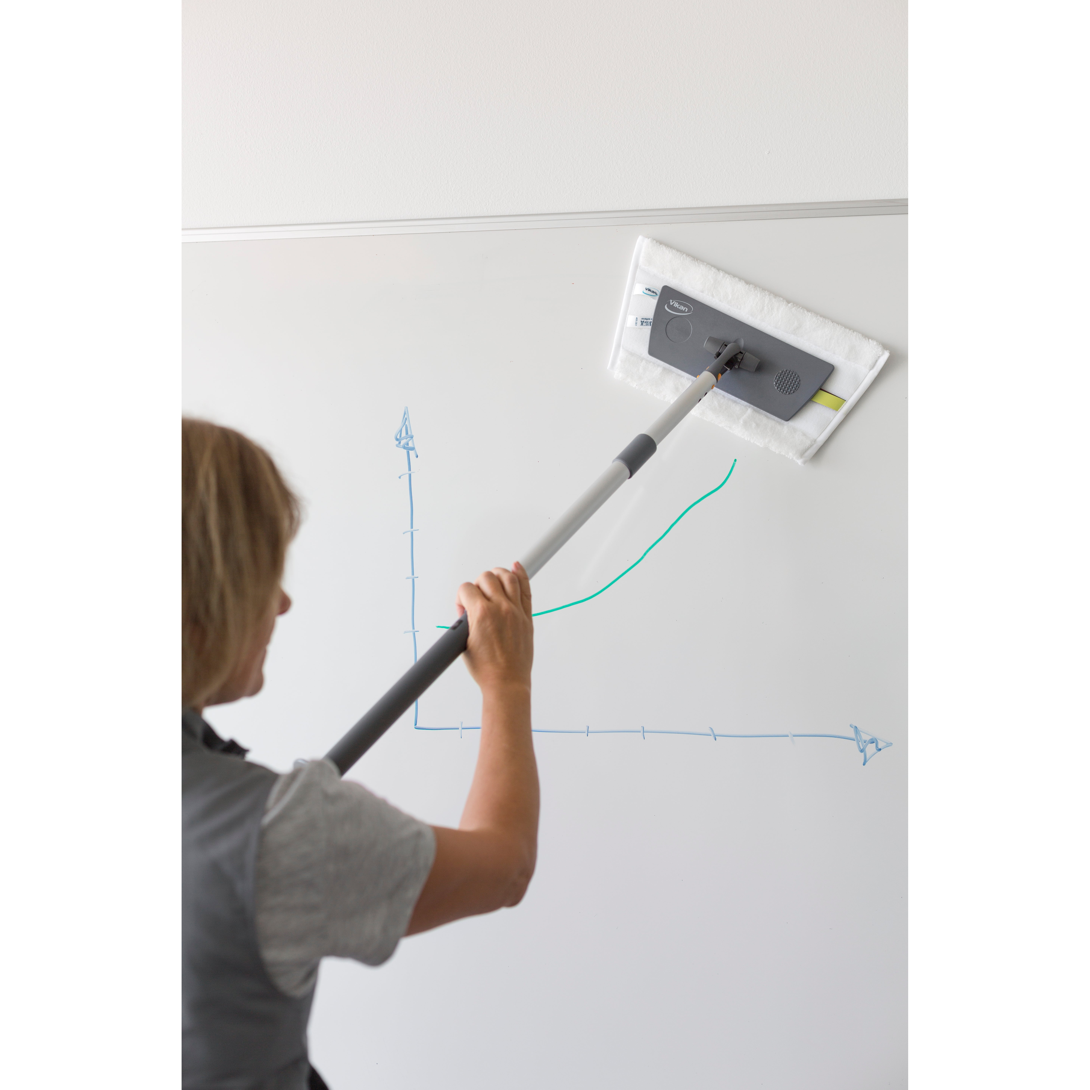 Vikan 549025 Board & Table Mop, Hook & Loop, 25 cm, White Pack 5
