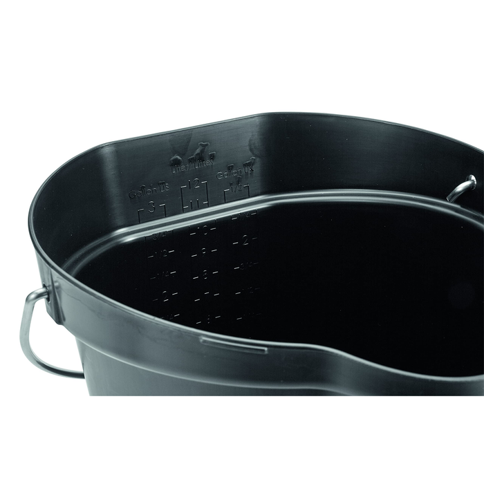 Vikan 56861 Durable Polypropylene Hygiene Bucket/Pail, Stainless Steel Handle, 12 Litre, Pink