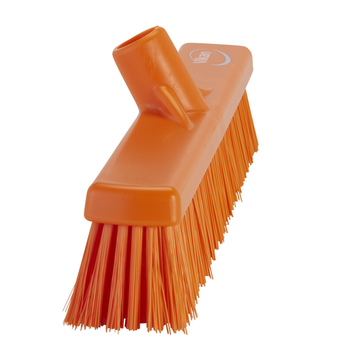 Vikan 31747 Coarse/Fine Sweep Floor Broom Head, Polypropylene Block, 16-1/2" Polyester Bristle, Orange