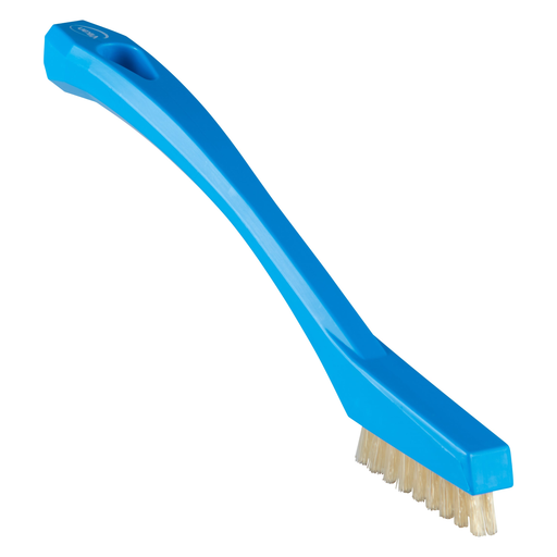 Vikan 44023 Detail Brush with heat resistant filaments, 205 mm, Very hard, Blue