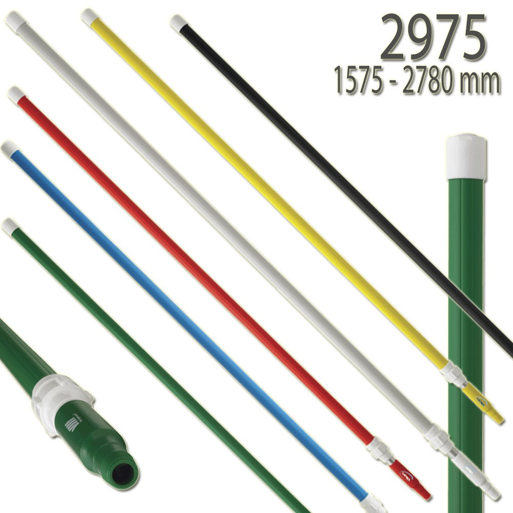 Vikan 2975n Aluminium Telescopic handle, 1575 - 2780 mm, Ø32 mm, Choice of colour