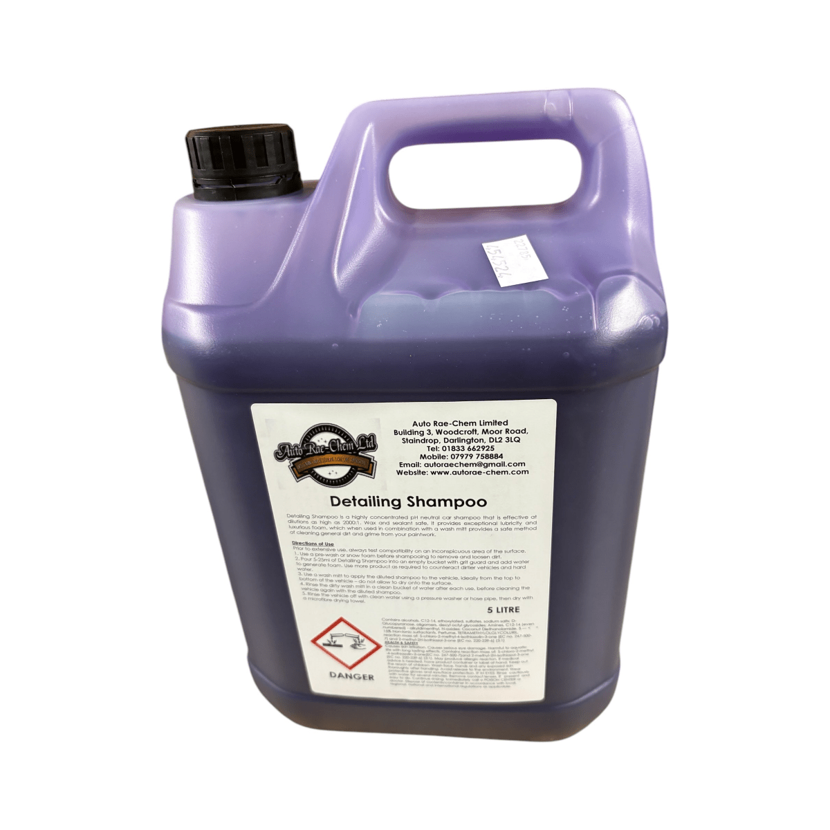 Detailing Shampoo 5L Ultra Concentrate 2000:1 Wax Safe Car Wash - Auto Rae-Chem