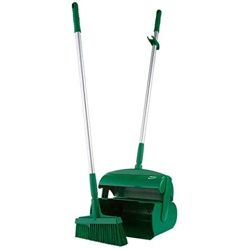 Vikan Hygiene 56612 Dustpan Set Closedwith Broom, Green, 320 x 1170 mm
