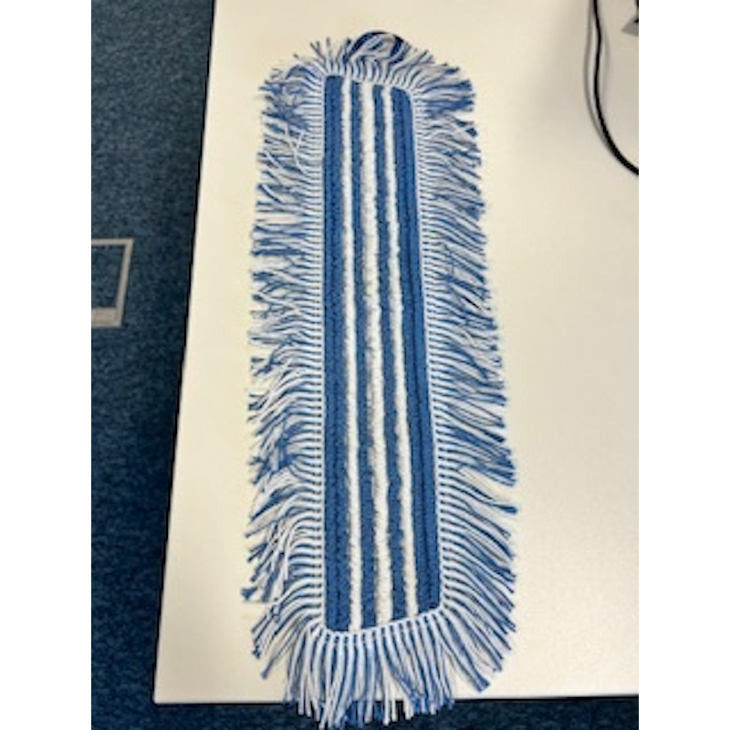 Vikan Damp 42 Dark Flat Microfiber Mop Hook & Loop, 40 cm, Blue/White Pack 5