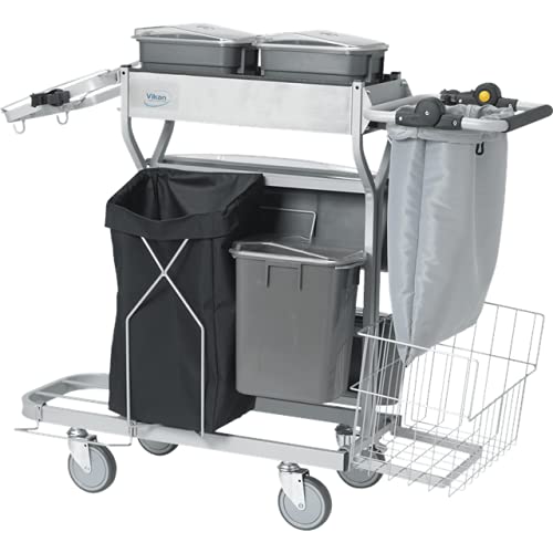 Vikan 580319 Compact Plus Cleaning Cart, 60 cm VEC System Size, Grey