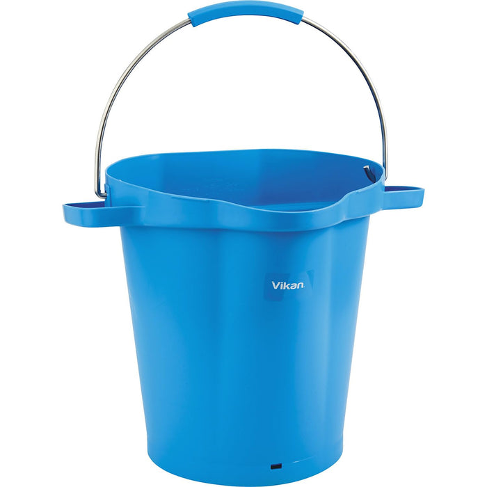 Vikan 56923 Pail, 5 gal, PP/SS, Blue