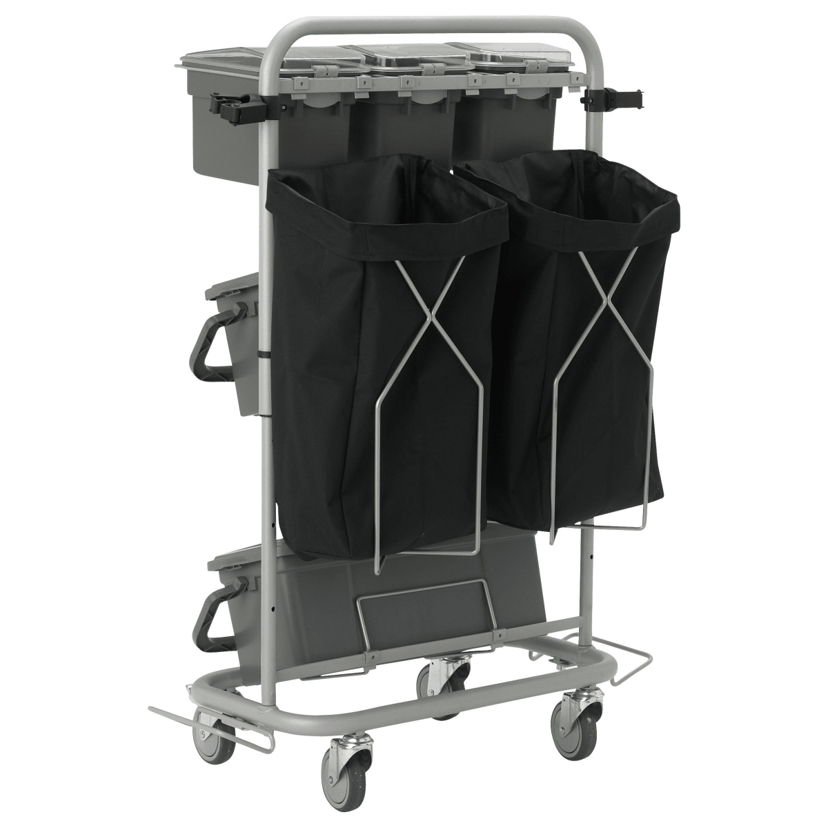 Vikan 580410 Narrow Cleaning Cart with Accessories, 40 cm VEC System Size, Grey - Auto Rae-Chem