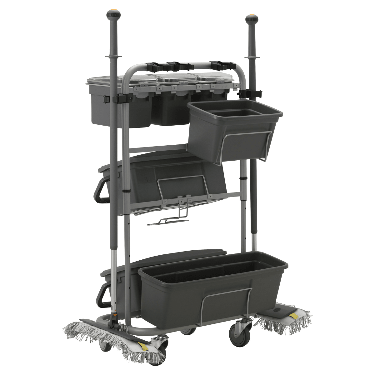 Vikan 580410 Narrow Cleaning Cart with Accessories, 40 cm VEC System Size, Grey - Auto Rae-Chem